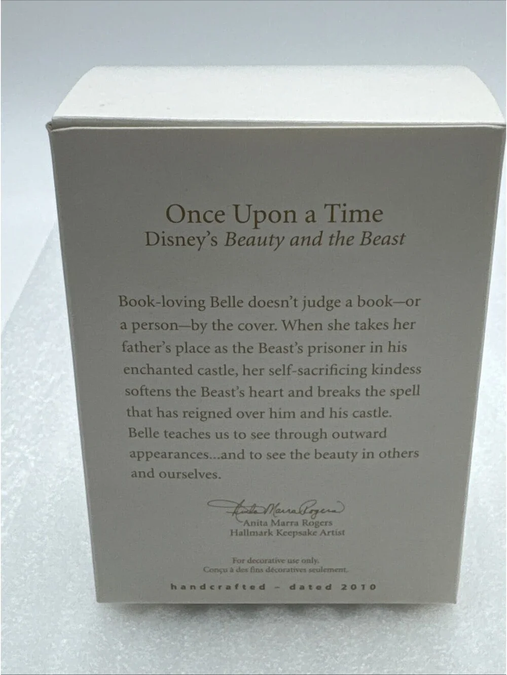 2010 Hallmark Disney Beauty and the Beast Once Upon A Time Book Ornament New
